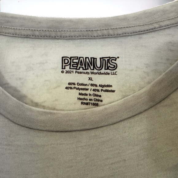 Brand New Burnout Cropped Style Peanuts T-Shirt - Fourth of July, Ladies XL - Picture 4 of 8